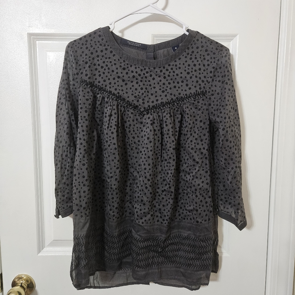 Dark grey flowy top